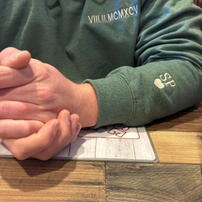 Personalized Embroidered Roman Numeral Date Hoodie Gifts for Couple